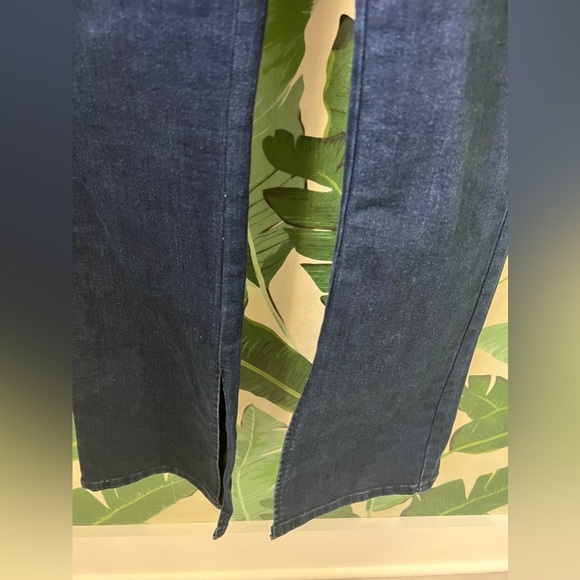 Revolve weworewhat Womens Dark Blue denim jumpsuit with cutouts 12 NWOT - Picture 6 of 9